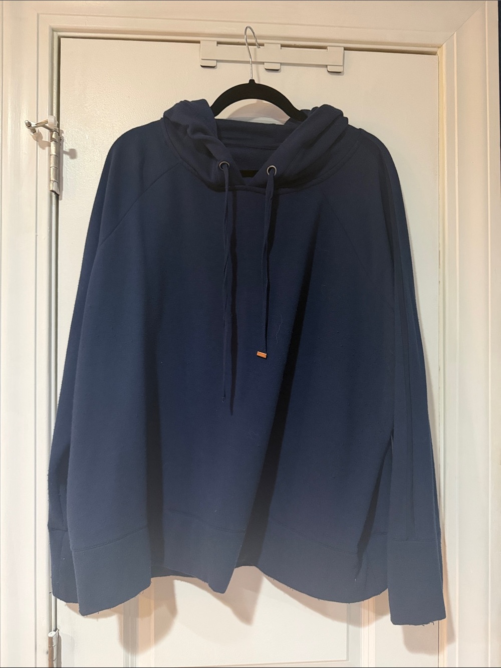 Men's Navy Blue Hooded Pullover Sweatshirt